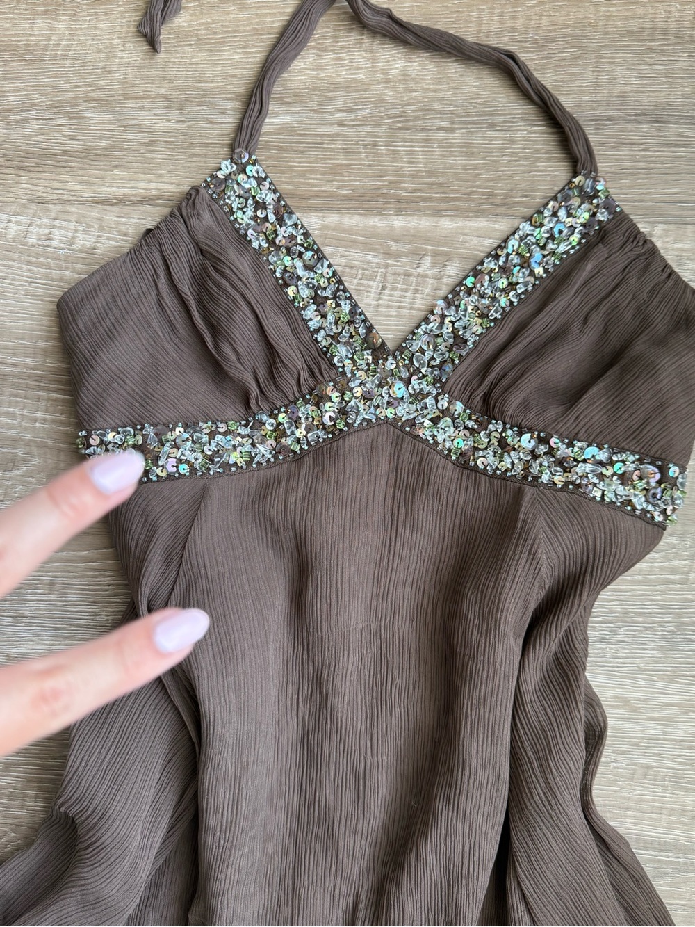 BCBG MAXAZRIA silk halter dress - Picture 4 of 5